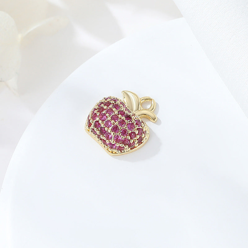 Copper Plating Zircon Small Cute Fishtail Pendants