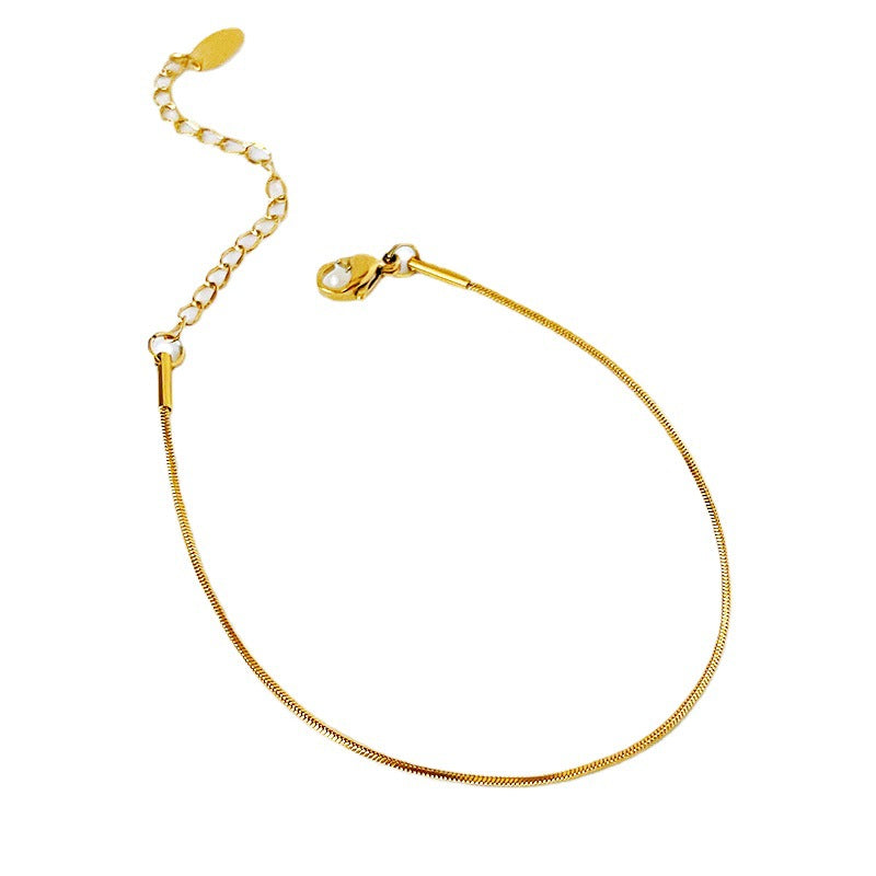 Women's Fine Snake Bone Nude Chain Simple Titanium Bracelets