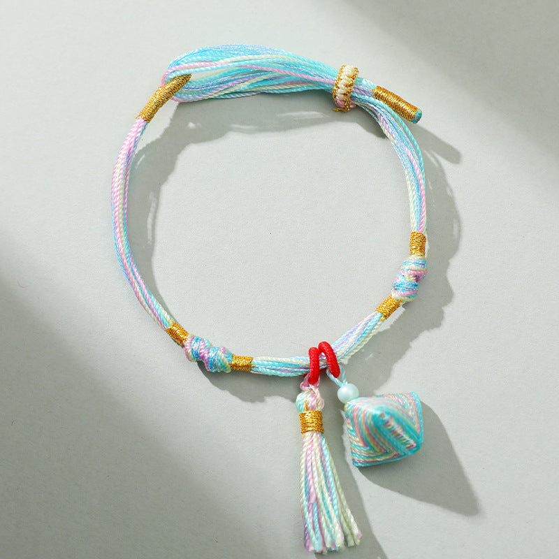 Dragon Boat Festival Colorful Rope Carrying Strap Handmade Braided Adult Bracelet