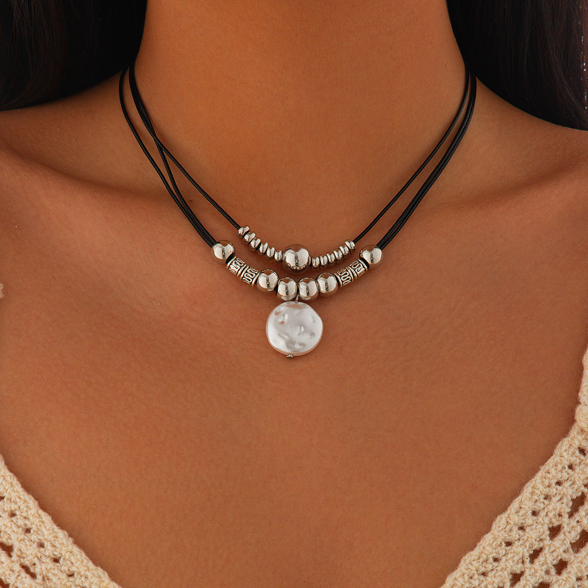 Wind Irregular Tophus Cactus Alloy Collar Pendants