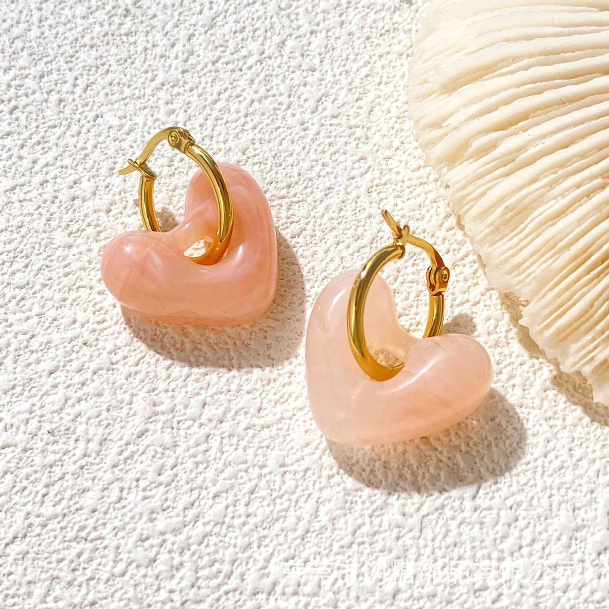 Women's Resin Lovely Geometric Ear Clip Fashionable Simple Stud Earrings