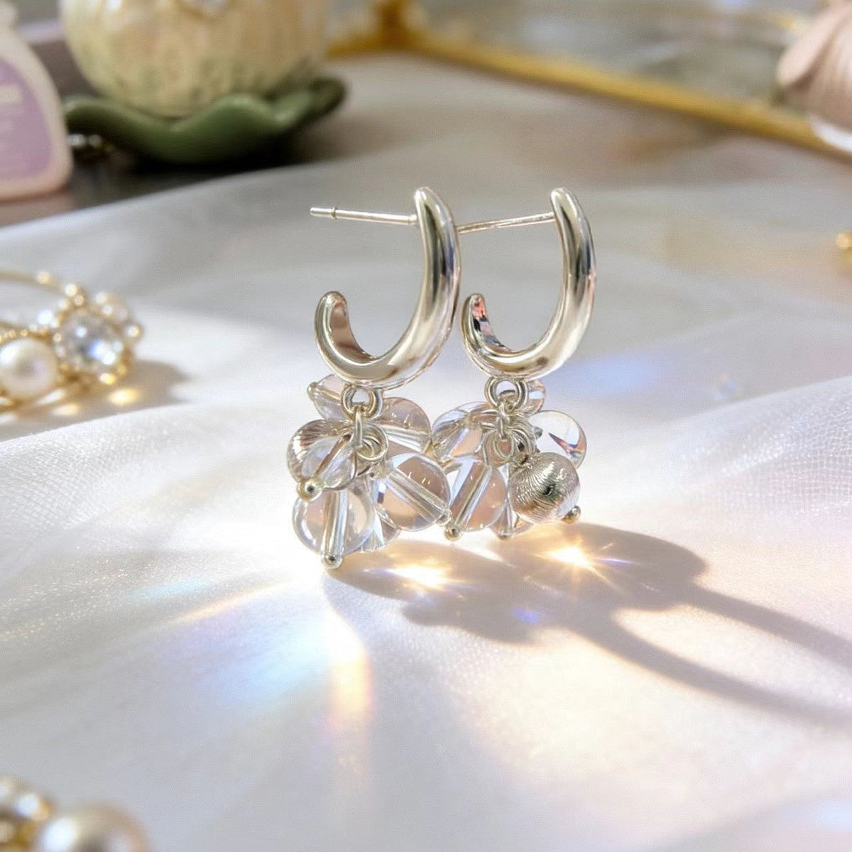 Women's Crystal Grape Cluster Light Luxury Fashion Ear Rings