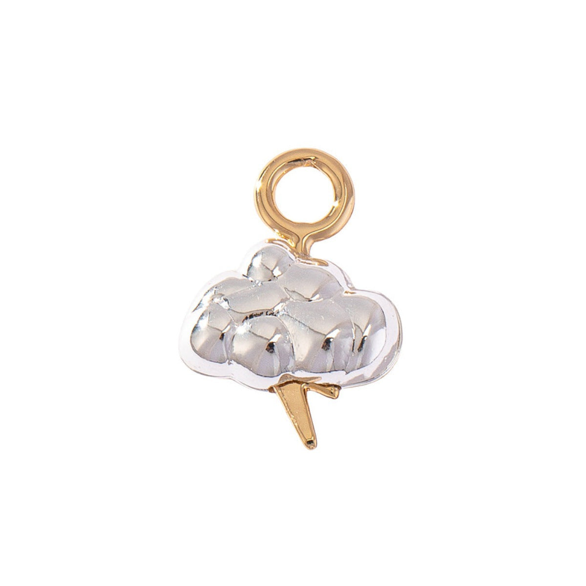 Cartoon Series Small Fruit Dripping Oil Painted Color Gold Pendant