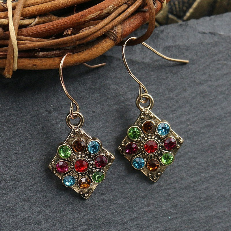 Ethnic Style Round Simple Retro National Earrings