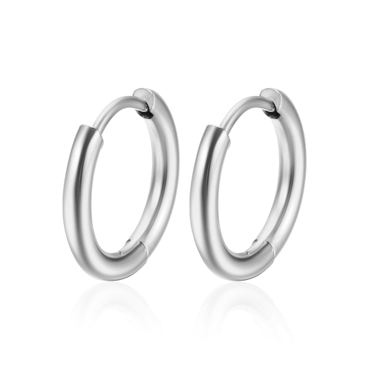 Coil Stainless Steel Titanium Ear Clip Earrings