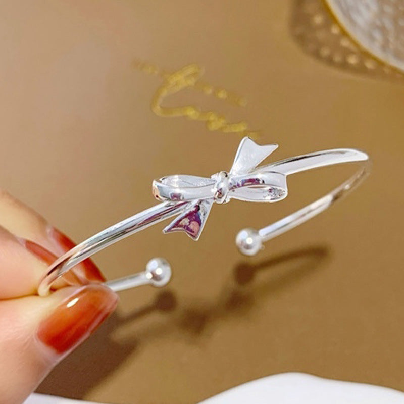 Bow Fashion Popular Open Live Broadcast Argent Bracelet