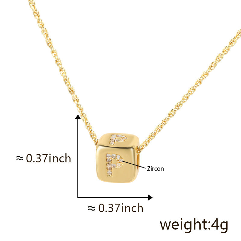 Clavicle Chain Three-dimensional English Letter Does Not Pendants
