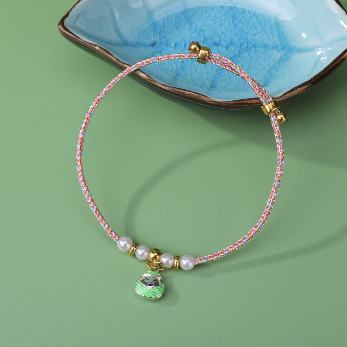 Dragon Boat Festival Colorful Alloy Adjustable Hand-woven National Style Carrying Bracelet