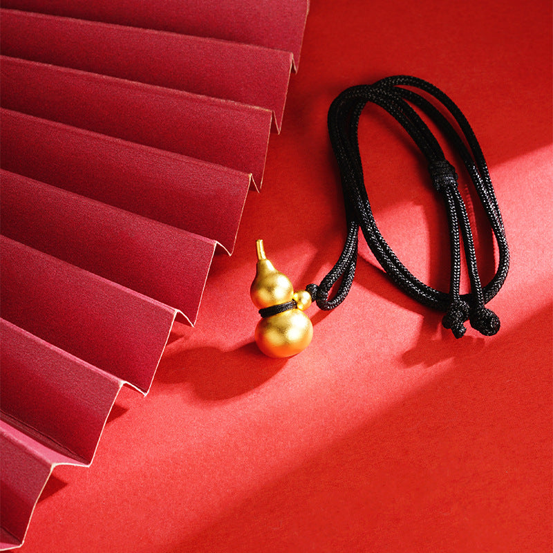 Women's & Men's Alluvial Gold Gourd Chinese Style Retro Necklaces
