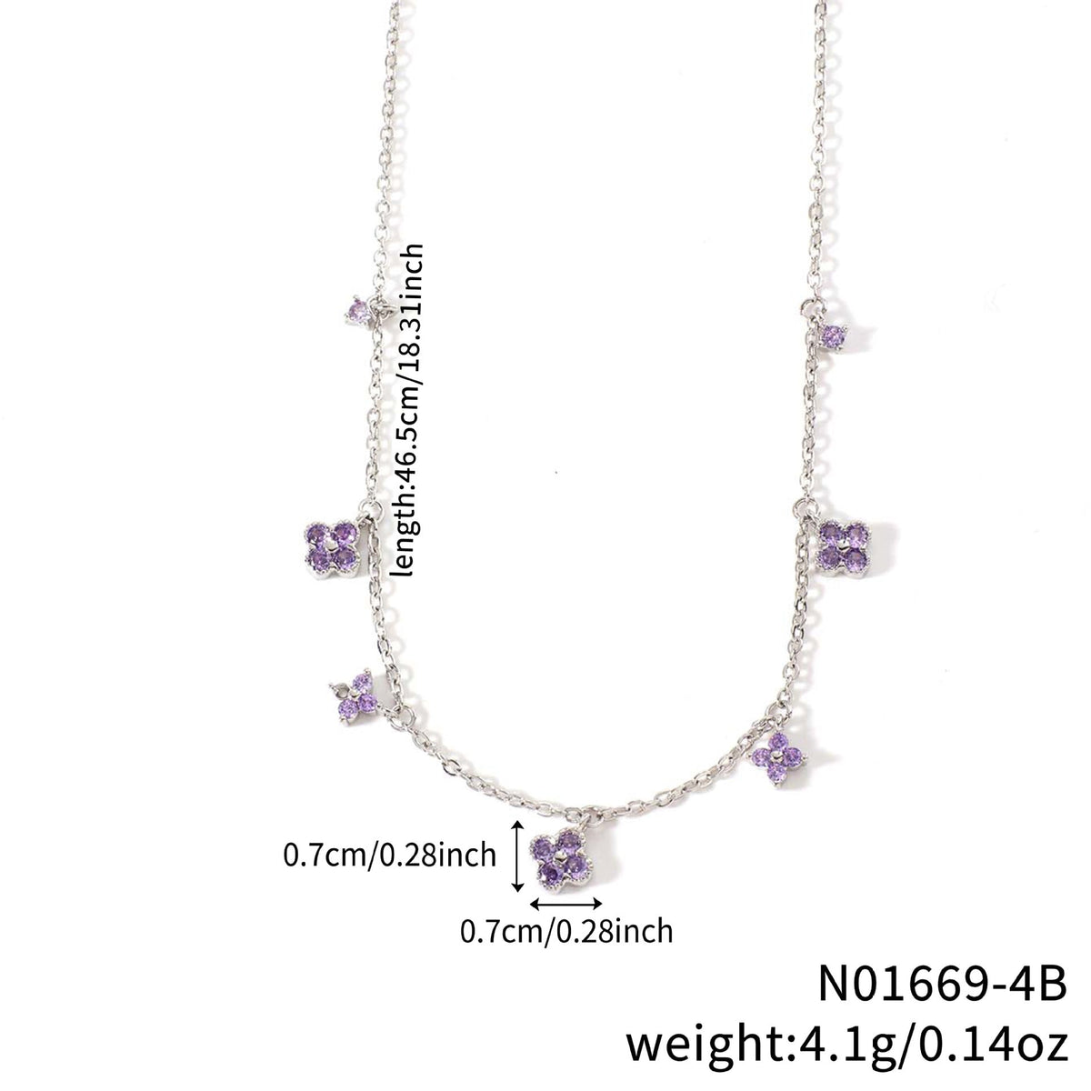 Flower-shaped Clavicle Chain Fashion Inlaid Zirconium Design Birthday Pendant