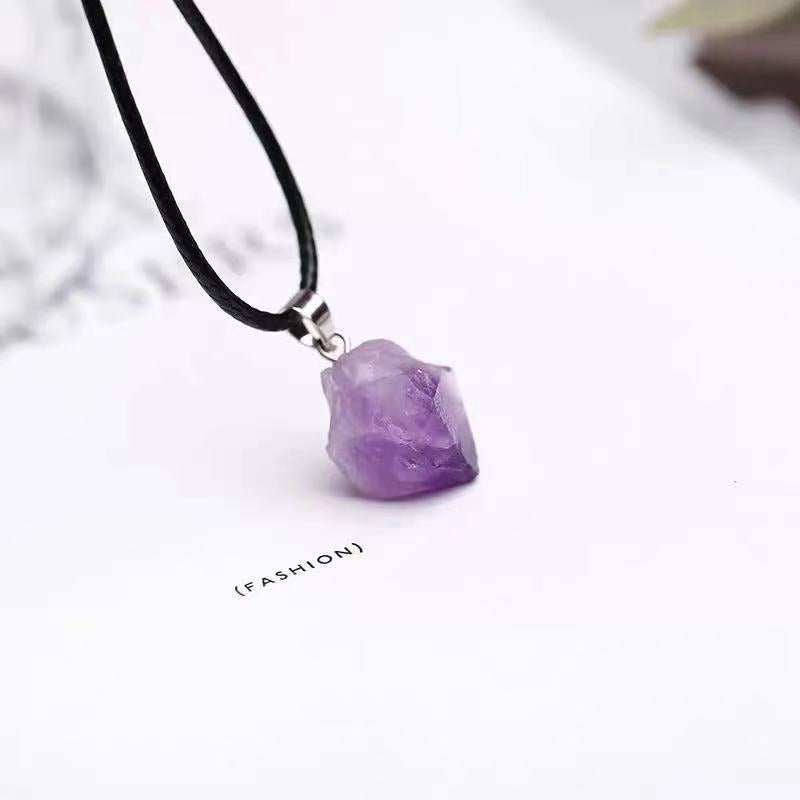 Women's Amethyst Stone Low Price Teeth Rough Pendant