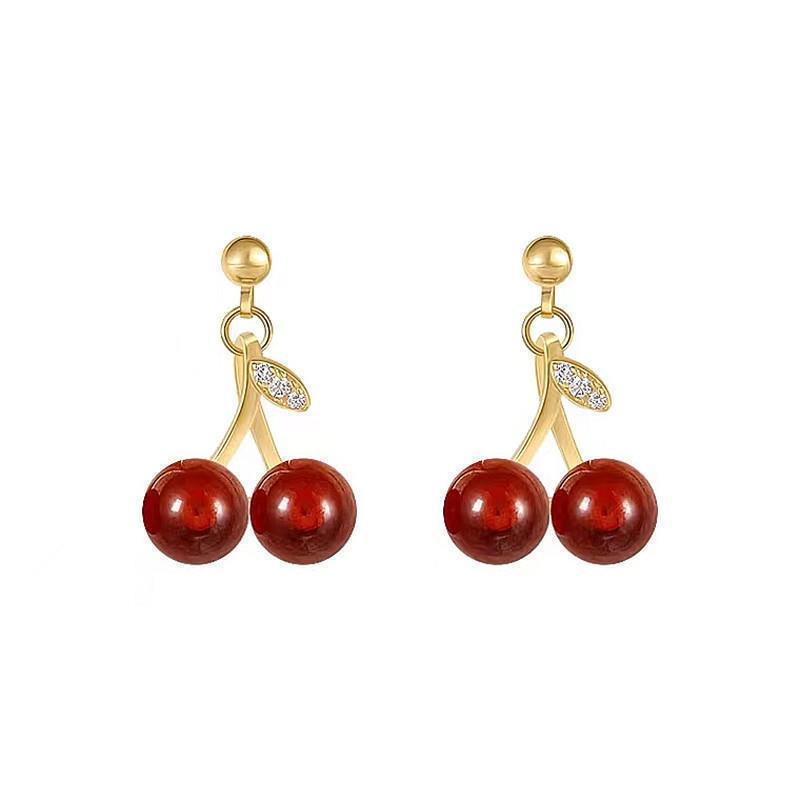 Cherry Simple Compact Temperament Wild Style Earrings