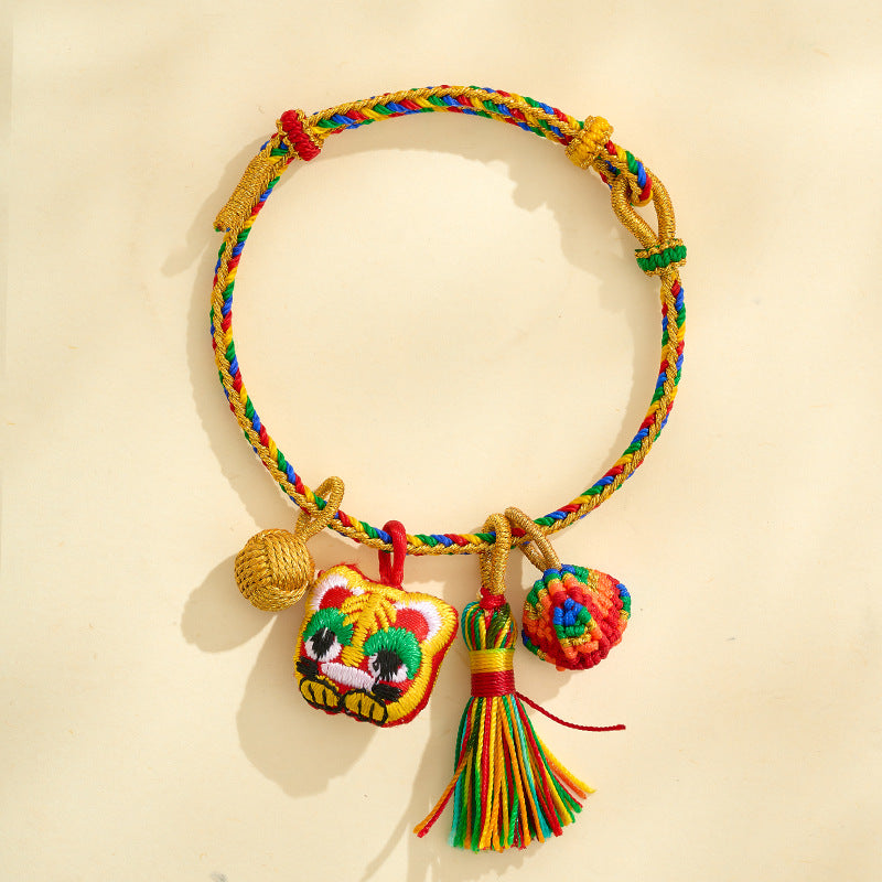 Dragon Boat Festival Colorful Rope Carrying Strap Handmade Braided Adult Bracelet