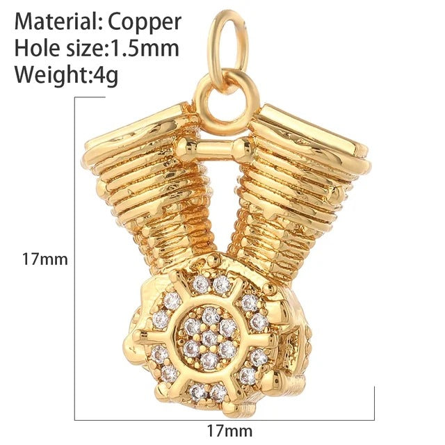 Organic Wind Three-dimensional Helmet Motorcycle Copper Pendant