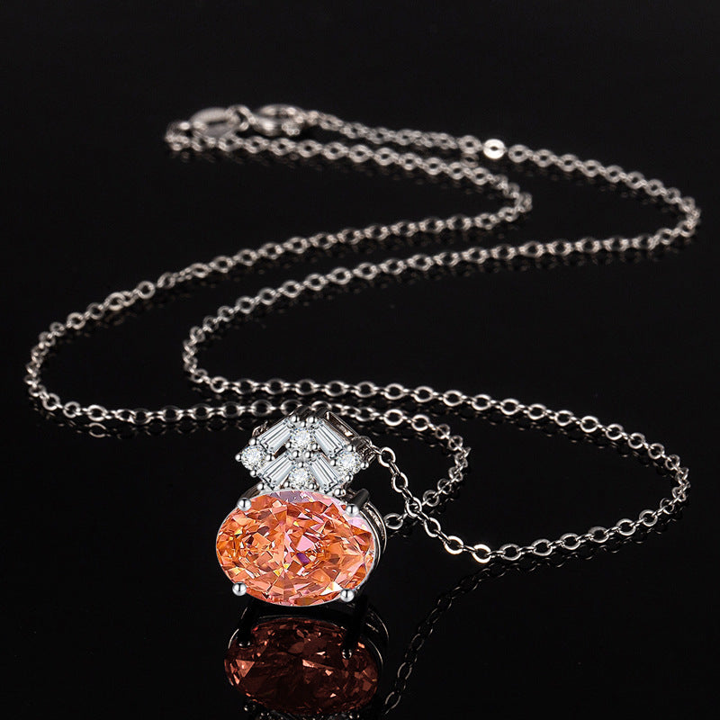 Big Diamond High Carbon Ice Flower Pendant