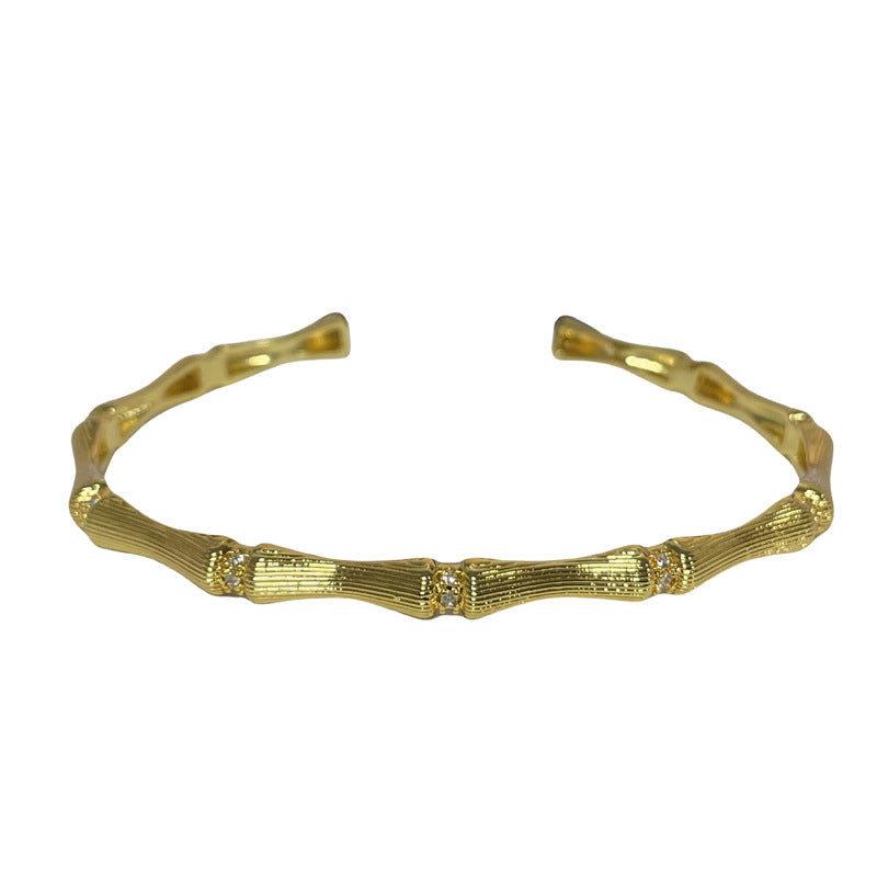 Flower Irregular Female Chinese Palace Style Bamboo Joint Exquisite Refined Bracelet