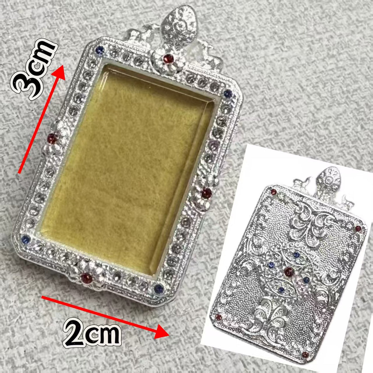 Crafts Jeweled Small Gold Bar Niche For Pendants
