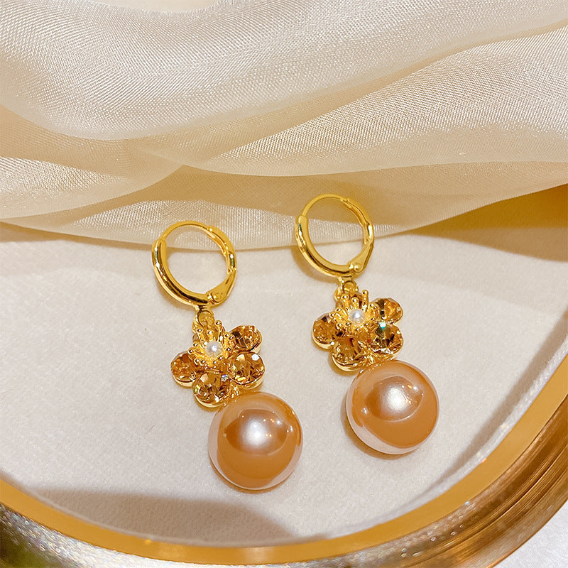 Flower Collection Real Gold Plating Quality Sweet Earrings