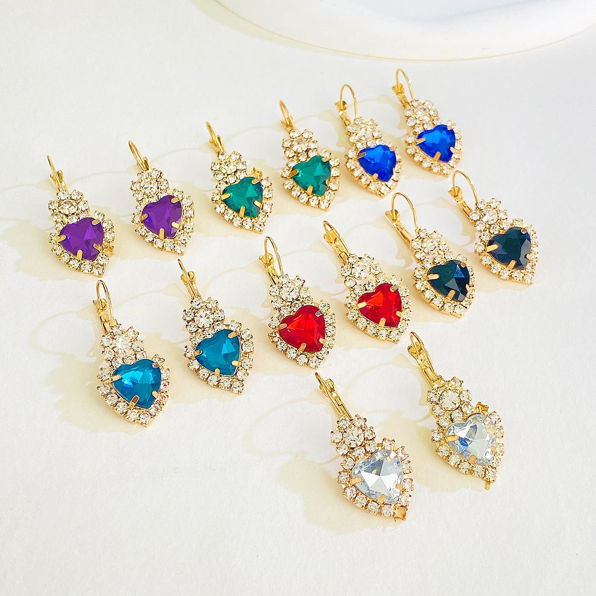 Personality Heart Shape Rhinestone Shiny Bride Necklaces