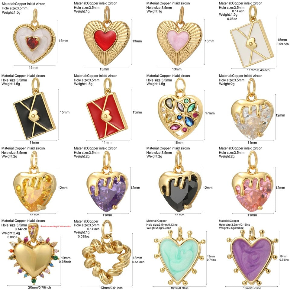 New Millennium Bohemian Heart-shaped Copper Universal Pendants