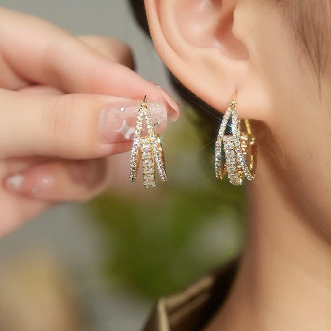 Women's Of Sier Big Hoop Light Luxury High-grade Ear Earrings