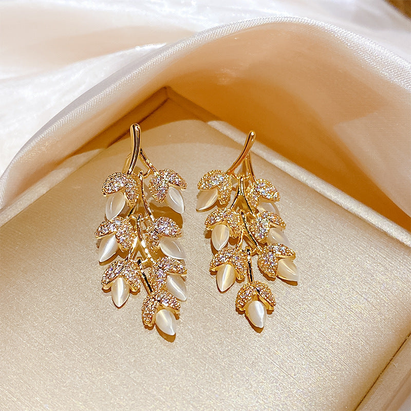 Flower Collection Real Gold Plating Quality Sweet Earrings