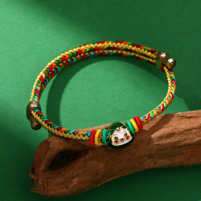 Dragon Boat Festival Colorful Rope Carrying Strap Handmade Braided Adult Bracelet