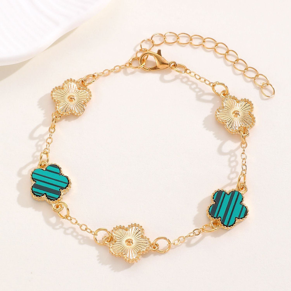 Women's Korean Style Parthenocissus Grass Simple Petal Five-leaf Jewelry Set