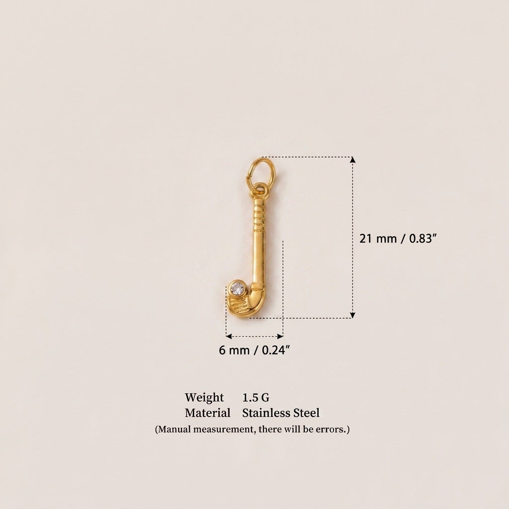 Stainless Steel Golden Animal Physical Long Geometric Accessory Color Pendant