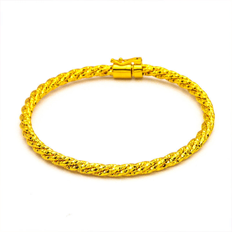 Women's Vietnam Placer Gold Starry Buckle Hidden Bracelet
