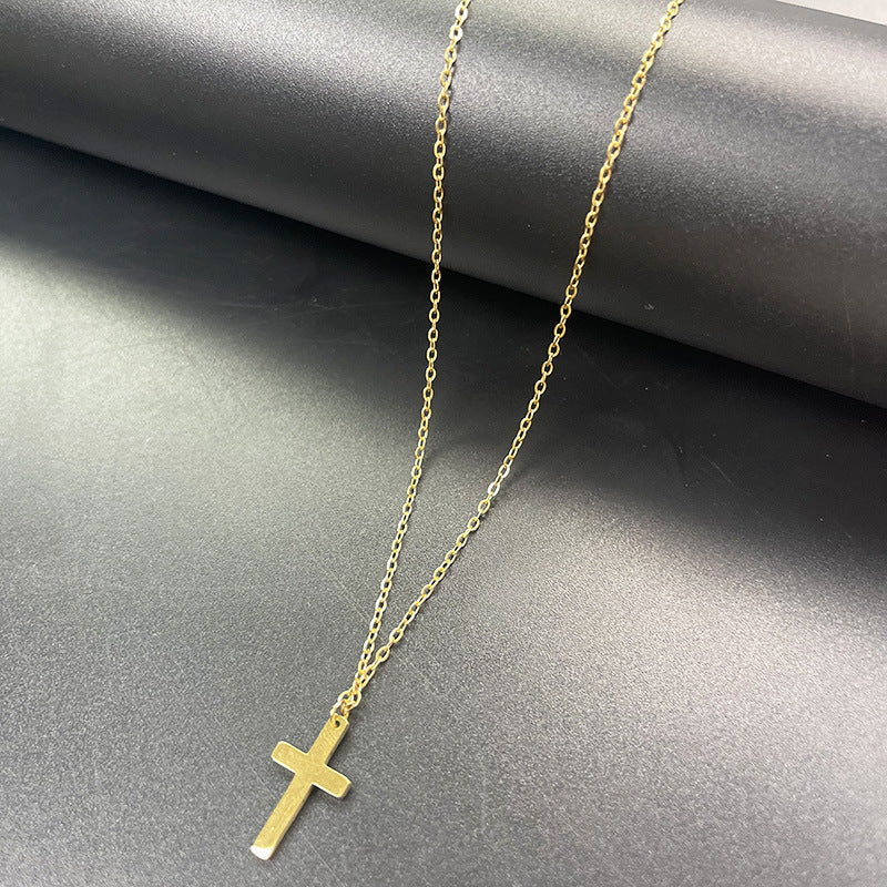 Women's Stainless Steel Cross Chain Clip Beads Bead Refined Necklace