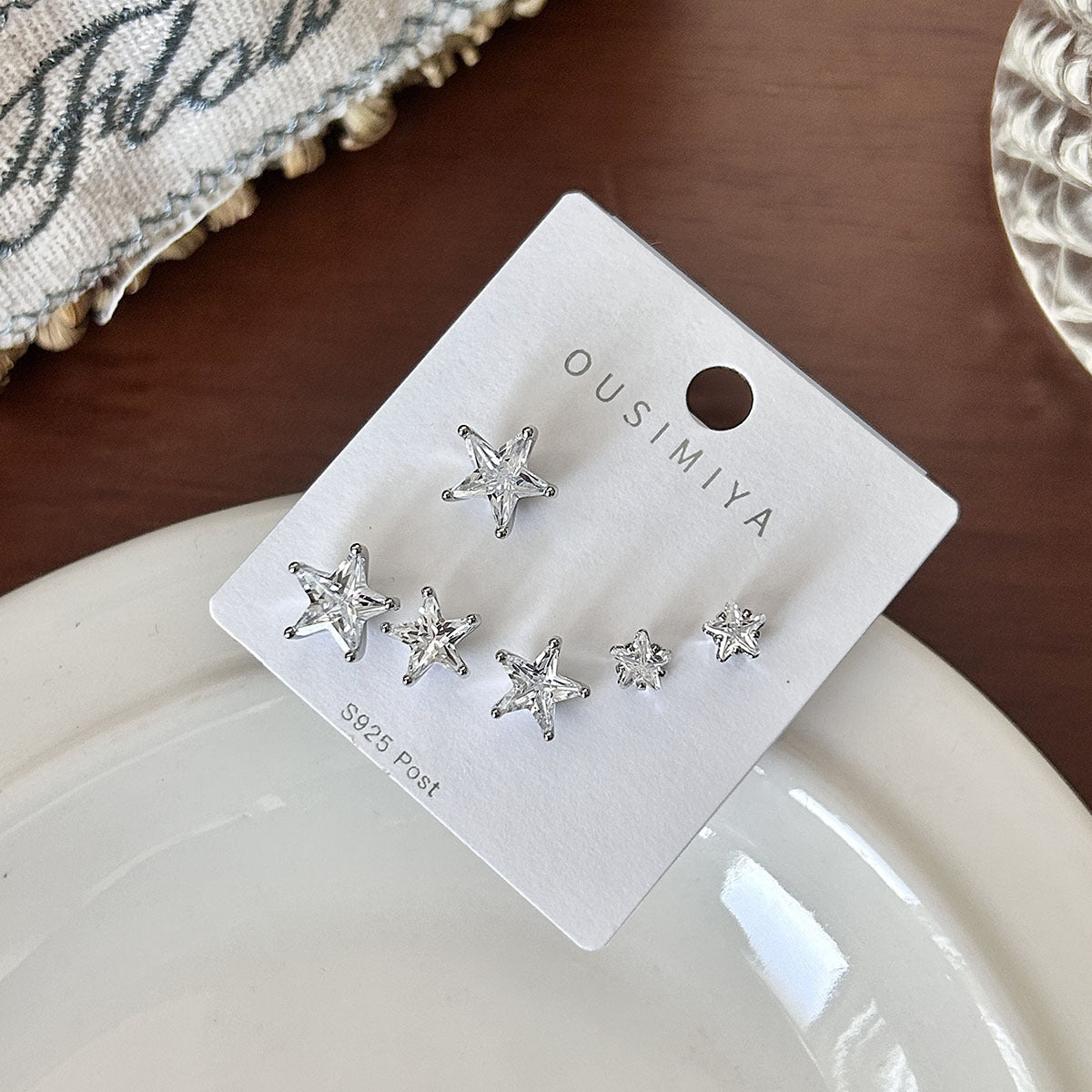 Micro Diamond Zircon Simple Niche Temperament Earrings