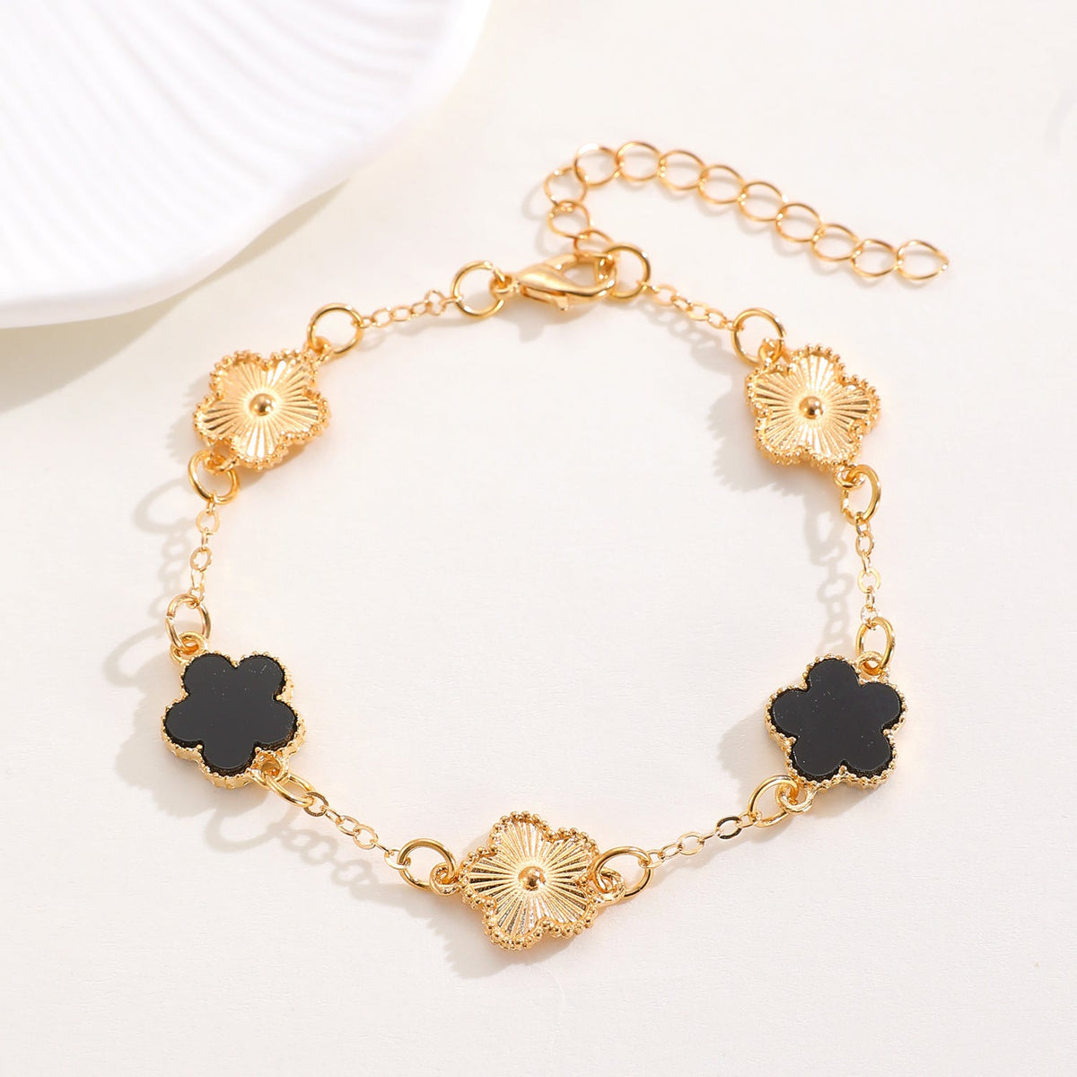 Women's Korean Style Parthenocissus Grass Simple Petal Five-leaf Jewelry Set