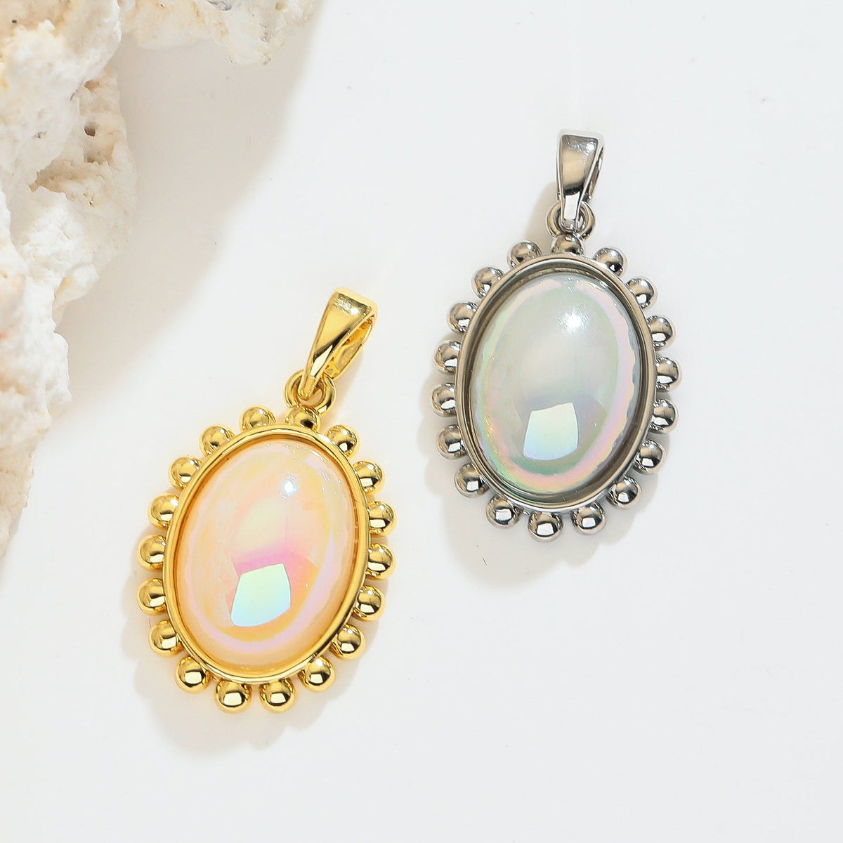 Gold-plated Retro Simple Oval Magic Single Jewelry Accessories