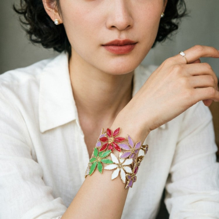 Dripping Hollow Leaves Stitching Affordable Luxury Fashion High Bracelet