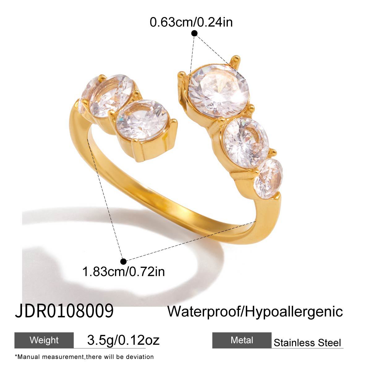 Titanium Steel Zircon Niche High-grade Imitation Diamond Can't Stop Color Rings