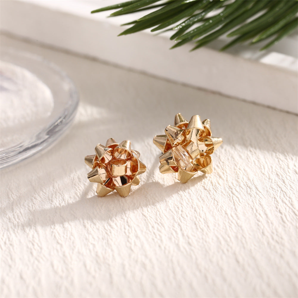 Fashion Christmas Tree Elk Snowflake Crutch Ear Festive Alloy Dripping Stud Earrings