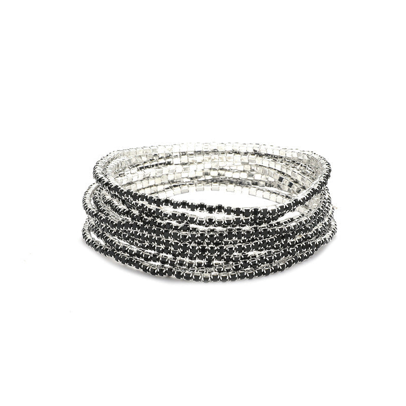 Rhinestone Stretch Bridal Korean Single Row Bracelet