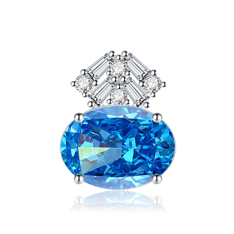 Big Diamond High Carbon Ice Flower Pendant