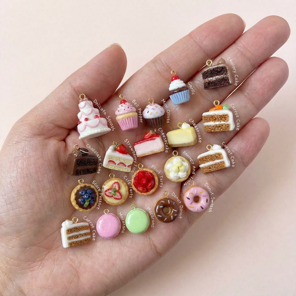 Fashion Item Cure Dessert Small Cake Donut Series Titanium Pendant