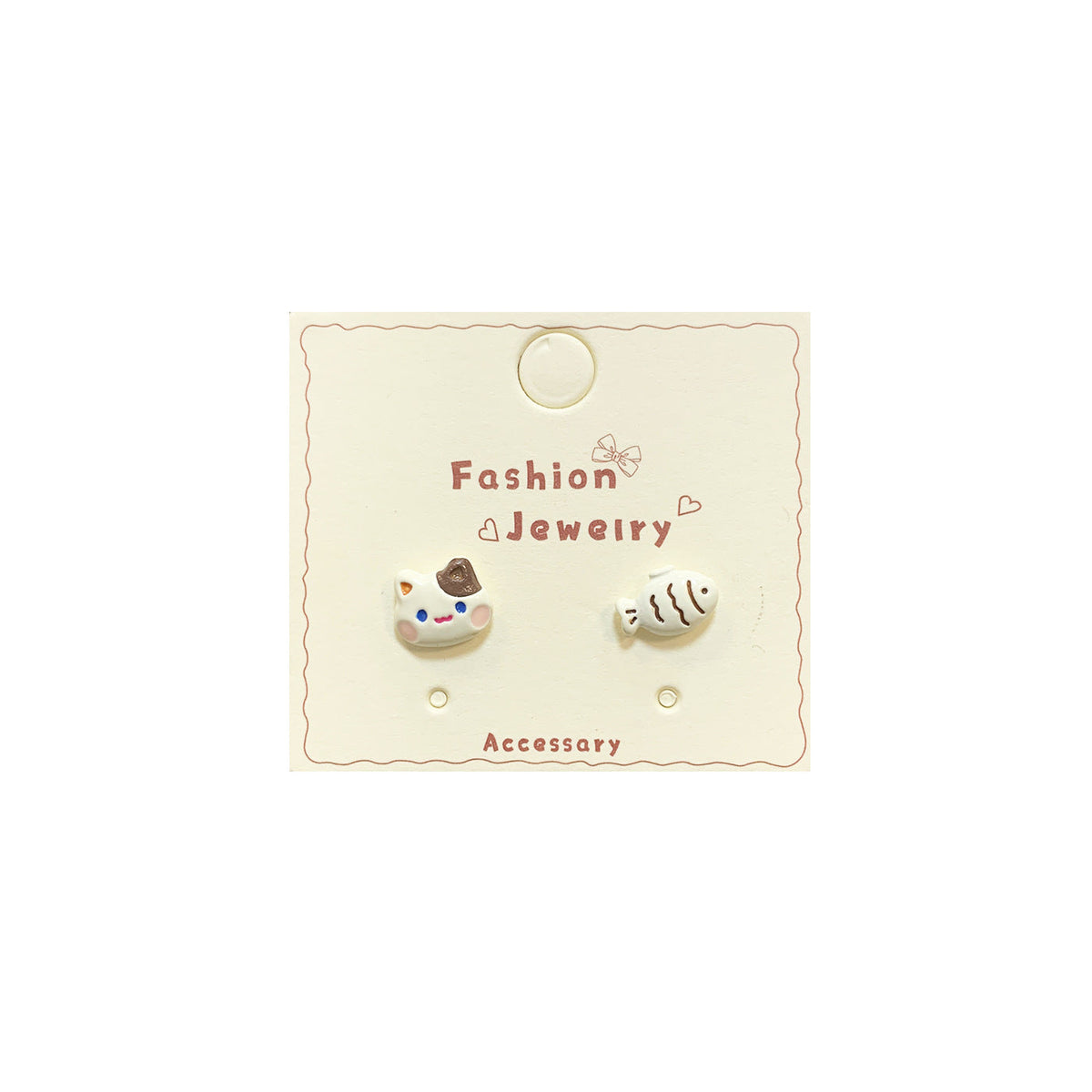 Colorful Fruit Cat Female Sier Needle Cartoon Cute Sweet Design Rings