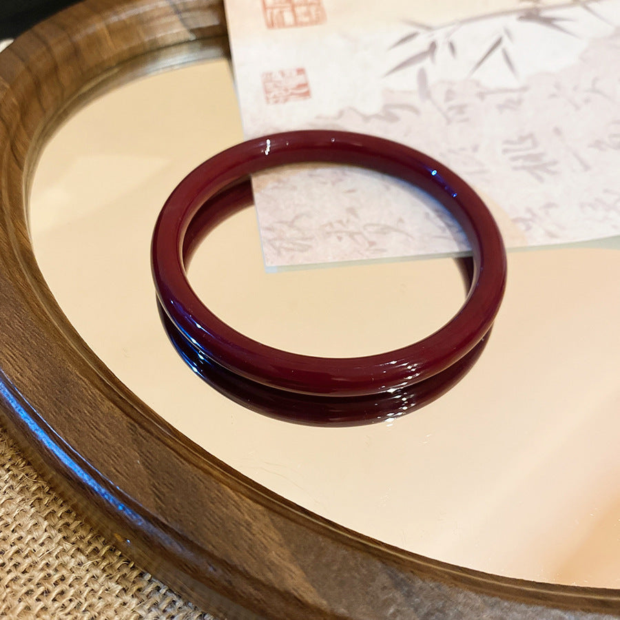 Women's Style Light Luxury Round Chalcedony Blooming Simple Exquisite Fashionable High-grade Bracelets