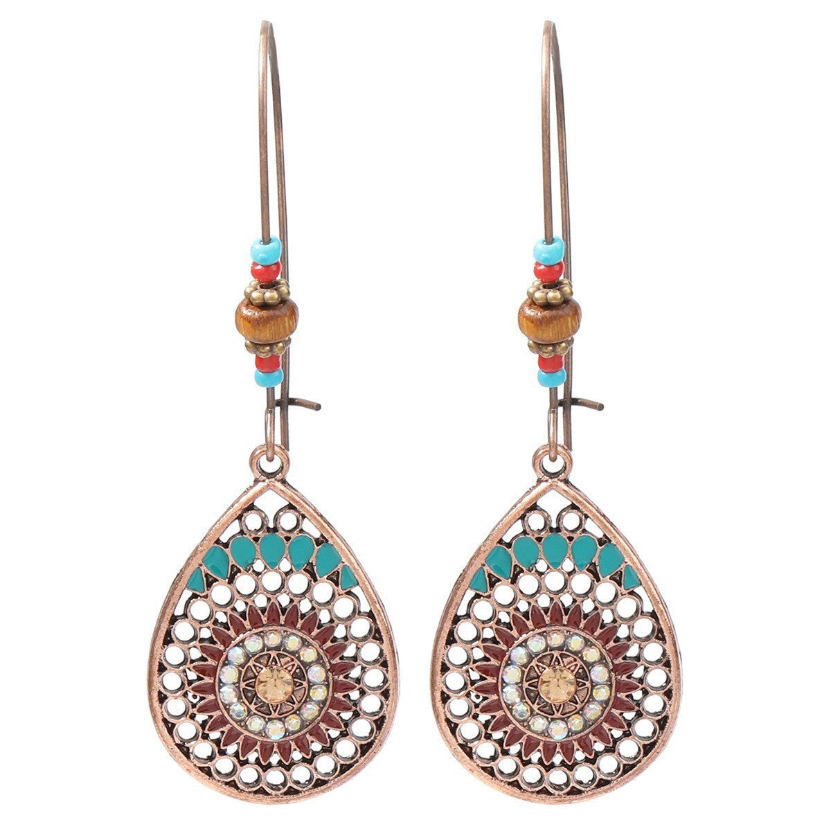 Ethnic Style Round Simple Retro National Earrings