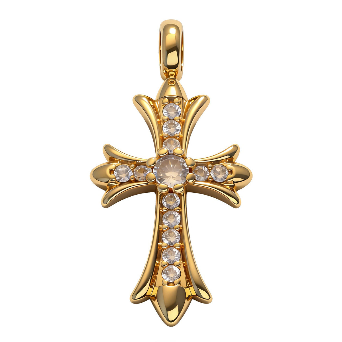 Unique Innovative Cross Heart Couple Single Pendant
