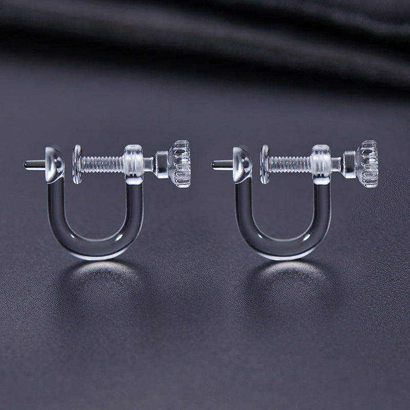 Converter Transparent Invisible Painless Resin Plastic Ear Clip