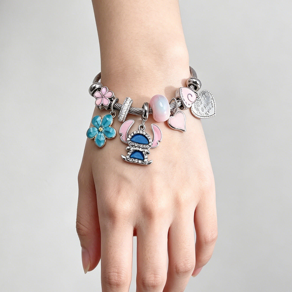 Beaded Disney Stitch Handmade Girlfriends Holiday Bracelets
