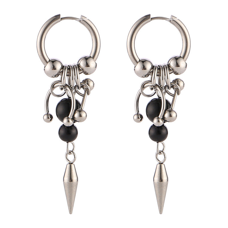 Pearl Tapered Gold Sier Color Niche Earrings