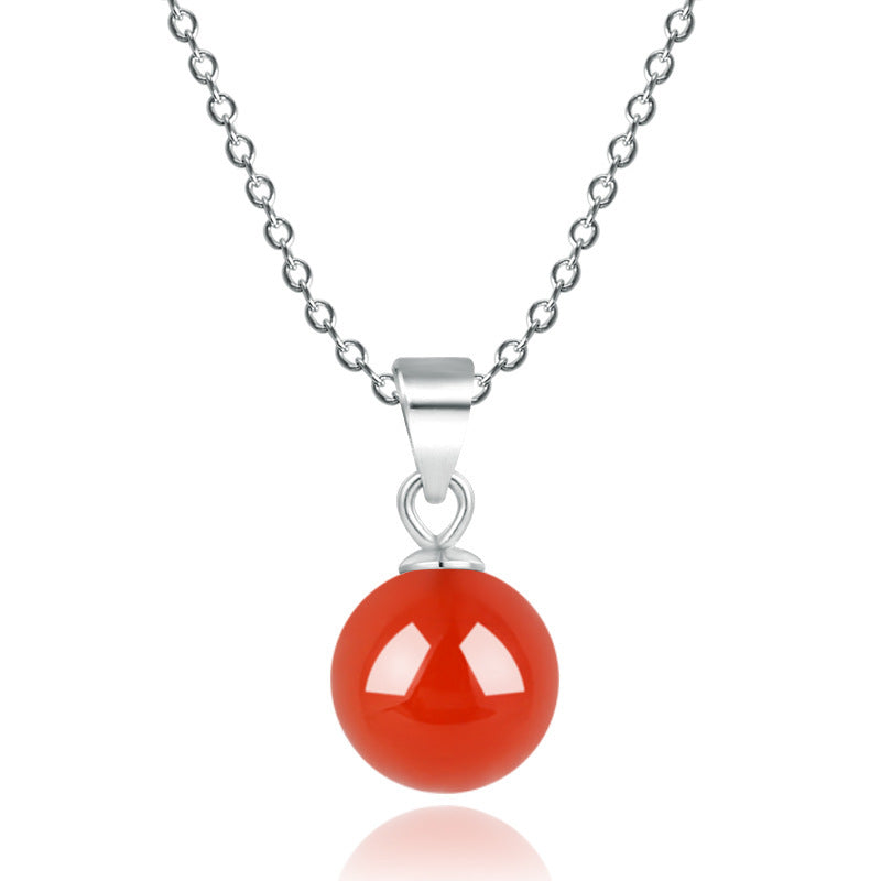 Retro Fashion Agate Ball Palace Style Emerald Pendants