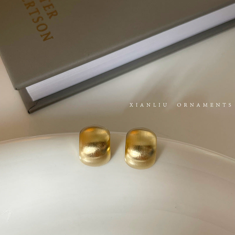 Women's Matte Metal For Light Luxury Minority Design Stud Earrings