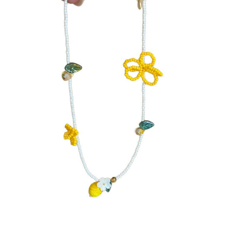 Crystal String Beads Seaside Vacation Style Light Jewelry Set